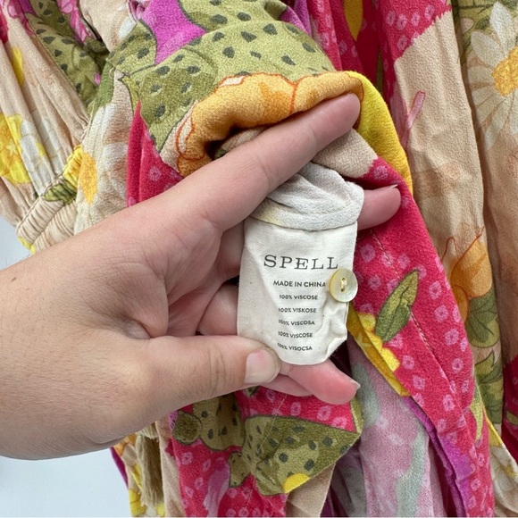 SPELL Joshua Tree Floral Romper Size Small Cactus Print - Picture 5 of 8